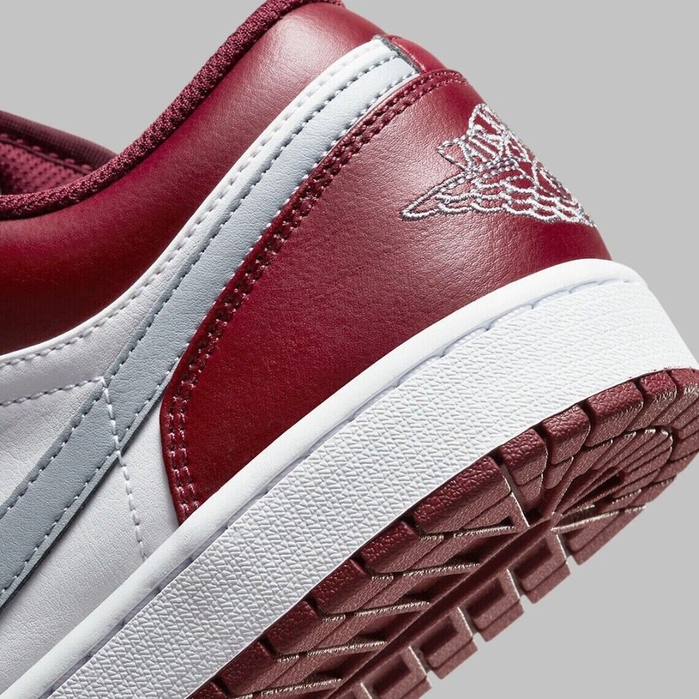 Nike Air Jordan 1 Low 'Bordeaux' Cherrywood White 553558-615 Mens & GS Size 14 - Picture 7 of 13